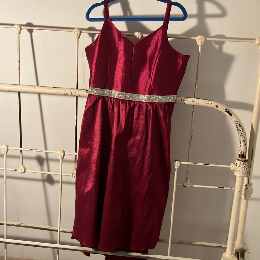Wine colored dress for girl.